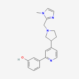 3-(4-{1-[(1-methyl-1H-imidazol-2-yl)methyl]pyrrolidin-3-yl}pyridin-2-yl)phenol