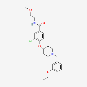 3-chloro-4-{[1-(3-ethoxybenzyl)-4-piperidinyl]oxy}-N-(2-methoxyethyl)benzamide