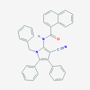 molecular formula C35H25N3O B378951 N-(1-benzyl-3-cyano-4,5-diphenyl-1H-pyrrol-2-yl)-1-naphthamide 