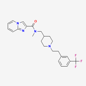 molecular formula C24H27F3N4O B3789520 N-methyl-N-[(1-{2-[3-(trifluoromethyl)phenyl]ethyl}-4-piperidinyl)methyl]imidazo[1,2-a]pyridine-2-carboxamide 