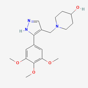 1-{[3-(3,4,5-trimethoxyphenyl)-1H-pyrazol-4-yl]methyl}-4-piperidinol