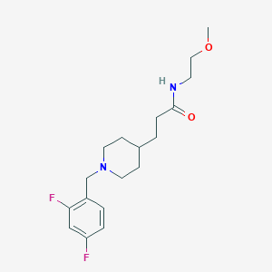 molecular formula C18H26F2N2O2 B3789540 3-[1-(2,4-difluorobenzyl)-4-piperidinyl]-N-(2-methoxyethyl)propanamide 