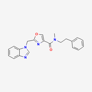 2-(1H-benzimidazol-1-ylmethyl)-N-methyl-N-(2-phenylethyl)-1,3-oxazole-4-carboxamide