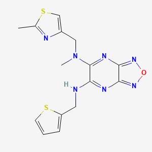 N-methyl-N-[(2-methyl-1,3-thiazol-4-yl)methyl]-N'-(2-thienylmethyl)[1,2,5]oxadiazolo[3,4-b]pyrazine-5,6-diamine