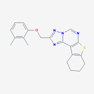 molecular formula C20H20N4OS B378960 2,3-Dimethylphenyl 8,9,10,11-tetrahydro[1]benzothieno[3,2-e][1,2,4]triazolo[1,5-c]pyrimidin-2-ylmethyl ether CAS No. 627053-82-1