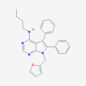 molecular formula C27H26N4O B378963 N-butyl-7-(furan-2-ylmethyl)-5,6-diphenylpyrrolo[2,3-d]pyrimidin-4-amine CAS No. 627053-72-9