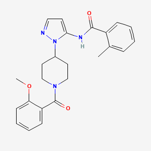 N-{1-[1-(2-methoxybenzoyl)-4-piperidinyl]-1H-pyrazol-5-yl}-2-methylbenzamide