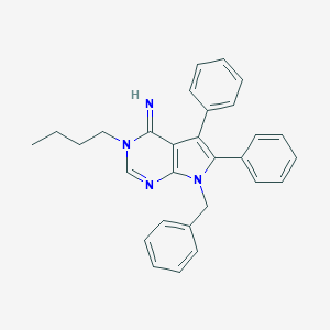 molecular formula C29H28N4 B378964 7-benzyl-3-butyl-5,6-diphenyl-3,7-dihydro-4H-pyrrolo[2,3-d]pyrimidin-4-imine CAS No. 627053-04-7