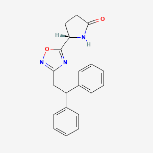 (5R)-5-[3-(2,2-diphenylethyl)-1,2,4-oxadiazol-5-yl]-2-pyrrolidinone