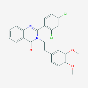 2-(2,4-dichlorophenyl)-3-[2-(3,4-dimethoxyphenyl)ethyl]-4(3H)-quinazolinone