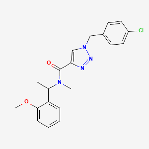 1-[(4-chlorophenyl)methyl]-N-[1-(2-methoxyphenyl)ethyl]-N-methyltriazole-4-carboxamide