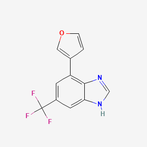 molecular formula C12H7F3N2O B3789661 4-(3-furyl)-6-(trifluoromethyl)-1H-benzimidazole 