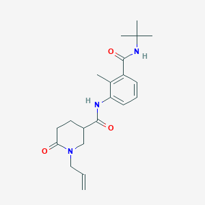 molecular formula C21H29N3O3 B3789685 1-allyl-N-{3-[(tert-butylamino)carbonyl]-2-methylphenyl}-6-oxopiperidine-3-carboxamide 