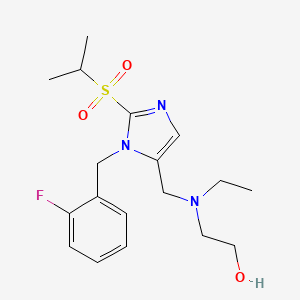 2-(ethyl{[1-(2-fluorobenzyl)-2-(isopropylsulfonyl)-1H-imidazol-5-yl]methyl}amino)ethanol