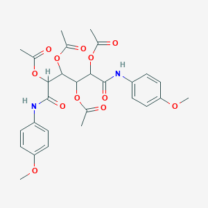 [2,4,5-Triacetyloxy-1,6-bis(4-methoxyanilino)-1,6-dioxohexan-3-yl] acetate