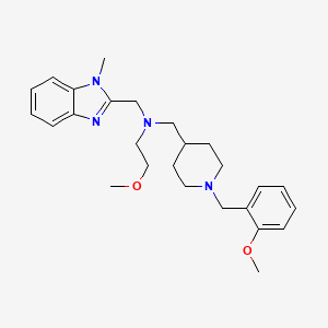 2-methoxy-N-{[1-(2-methoxybenzyl)-4-piperidinyl]methyl}-N-[(1-methyl-1H-benzimidazol-2-yl)methyl]ethanamine