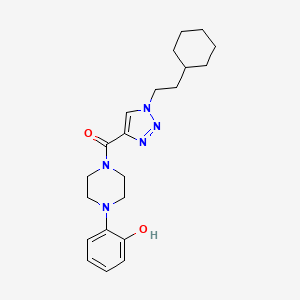 molecular formula C21H29N5O2 B3789750 2-(4-{[1-(2-cyclohexylethyl)-1H-1,2,3-triazol-4-yl]carbonyl}-1-piperazinyl)phenol 