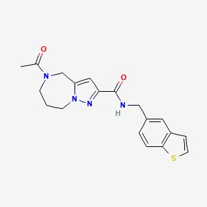 5-acetyl-N-(1-benzothien-5-ylmethyl)-5,6,7,8-tetrahydro-4H-pyrazolo[1,5-a][1,4]diazepine-2-carboxamide