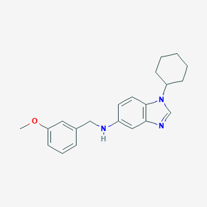 molecular formula C21H25N3O B378976 1-cyclohexyl-N-(3-methoxybenzyl)-1H-benzimidazol-5-amine 