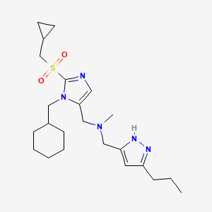 ({1-(cyclohexylmethyl)-2-[(cyclopropylmethyl)sulfonyl]-1H-imidazol-5-yl}methyl)methyl[(5-propyl-1H-pyrazol-3-yl)methyl]amine