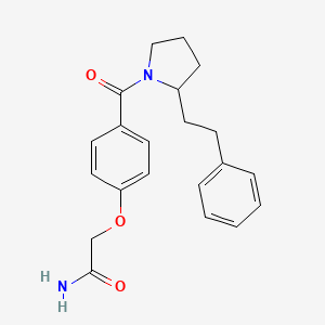 2-(4-{[2-(2-phenylethyl)pyrrolidin-1-yl]carbonyl}phenoxy)acetamide