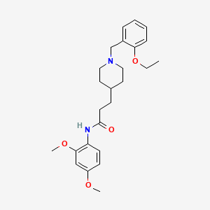 molecular formula C25H34N2O4 B3789771 N-(2,4-dimethoxyphenyl)-3-[1-(2-ethoxybenzyl)-4-piperidinyl]propanamide 