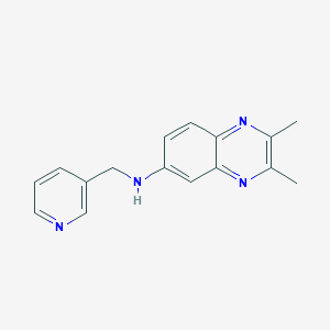 molecular formula C16H16N4 B3789795 2,3-dimethyl-N-(3-pyridinylmethyl)-6-quinoxalinamine 