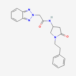 2-(benzotriazol-2-yl)-N-[5-oxo-1-(2-phenylethyl)pyrrolidin-3-yl]acetamide