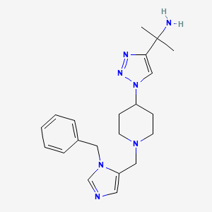 2-[1-[1-[(3-Benzylimidazol-4-yl)methyl]piperidin-4-yl]triazol-4-yl]propan-2-amine