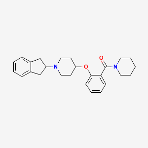 molecular formula C26H32N2O2 B3789831 1-(2,3-dihydro-1H-inden-2-yl)-4-[2-(1-piperidinylcarbonyl)phenoxy]piperidine 