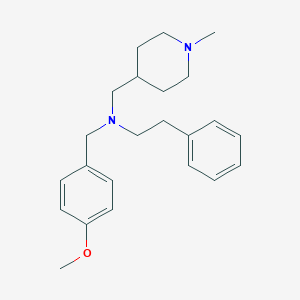 N-[(4-methoxyphenyl)methyl]-N-[(1-methylpiperidin-4-yl)methyl]-2-phenylethanamine