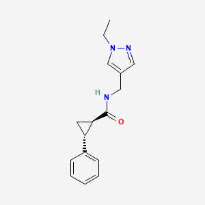 (1R,2R)-N-[(1-ethylpyrazol-4-yl)methyl]-2-phenylcyclopropane-1-carboxamide