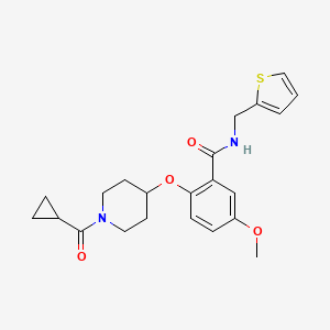 2-{[1-(cyclopropylcarbonyl)-4-piperidinyl]oxy}-5-methoxy-N-(2-thienylmethyl)benzamide