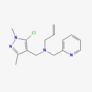 N-[(5-chloro-1,3-dimethyl-1H-pyrazol-4-yl)methyl]-N-(pyridin-2-ylmethyl)prop-2-en-1-amine