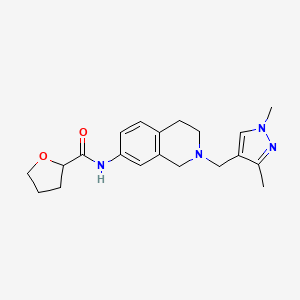 molecular formula C20H26N4O2 B3789931 N-[2-[(1,3-dimethylpyrazol-4-yl)methyl]-3,4-dihydro-1H-isoquinolin-7-yl]oxolane-2-carboxamide 