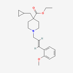 ethyl 4-(cyclopropylmethyl)-1-[(2E)-3-(2-methoxyphenyl)-2-propen-1-yl]-4-piperidinecarboxylate