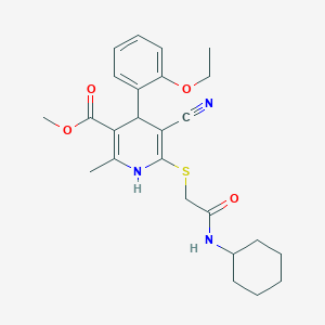 Methyl 5-cyano-6-{[2-(cyclohexylamino)-2-oxoethyl]sulfanyl}-4-(2-ethoxyphenyl)-2-methyl-1,4-dihydro-3-pyridinecarboxylate