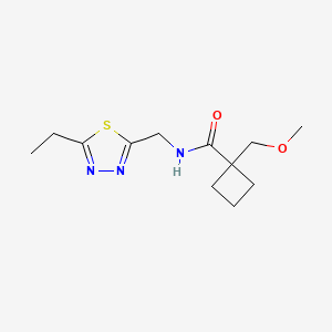 N-[(5-ethyl-1,3,4-thiadiazol-2-yl)methyl]-1-(methoxymethyl)cyclobutanecarboxamide