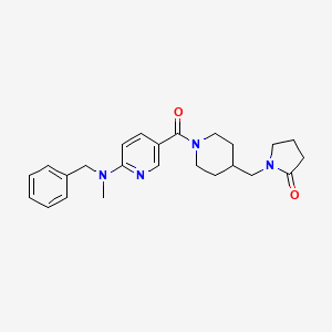 1-{[1-({6-[benzyl(methyl)amino]-3-pyridinyl}carbonyl)-4-piperidinyl]methyl}-2-pyrrolidinone