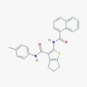 N-(4-methylphenyl)-2-(1-naphthoylamino)-5,6-dihydro-4H-cyclopenta[b]thiophene-3-carboxamide