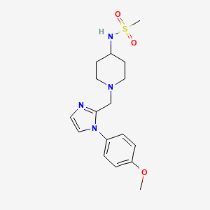 N-(1-{[1-(4-methoxyphenyl)-1H-imidazol-2-yl]methyl}piperidin-4-yl)methanesulfonamide