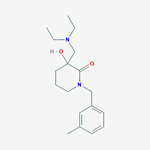 molecular formula C18H28N2O2 B3790019 3-[(diethylamino)methyl]-3-hydroxy-1-(3-methylbenzyl)-2-piperidinone 