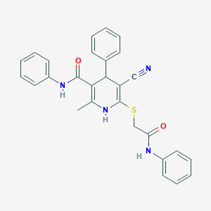 5-cyano-2-methyl-6-{[2-oxo-2-(phenylamino)ethyl]sulfanyl}-N,4-diphenyl-1,4-dihydropyridine-3-carboxamide