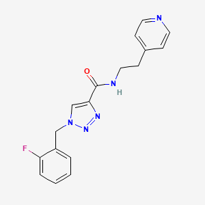 1-(2-fluorobenzyl)-N-[2-(4-pyridinyl)ethyl]-1H-1,2,3-triazole-4-carboxamide