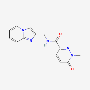 N-(imidazo[1,2-a]pyridin-2-ylmethyl)-1-methyl-6-oxo-1,6-dihydro-3-pyridazinecarboxamide trifluoroacetate