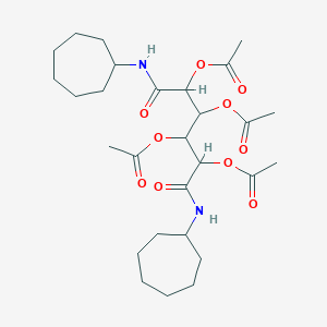 molecular formula C28H44N2O10 B379007 2,3-Bis(acetyloxy)-1-[1-(acetyloxy)-2-(cycloheptylamino)-2-oxoethyl]-4-(cycloheptylamino)-4-oxobutyl acetate 