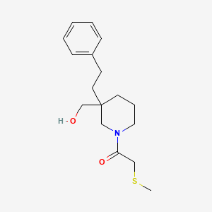 [1-[(methylthio)acetyl]-3-(2-phenylethyl)-3-piperidinyl]methanol