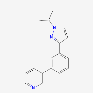 molecular formula C17H17N3 B3790093 3-[3-(1-Propan-2-ylpyrazol-3-yl)phenyl]pyridine 