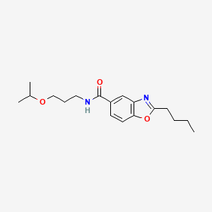 molecular formula C18H26N2O3 B3790099 2-butyl-N-(3-isopropoxypropyl)-1,3-benzoxazole-5-carboxamide 