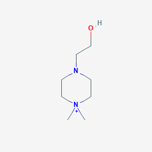 molecular formula C8H19N2O+ B037901 2-(4,4-Dimethylpiperazin-4-ium-1-yl)ethanol CAS No. 112745-28-5